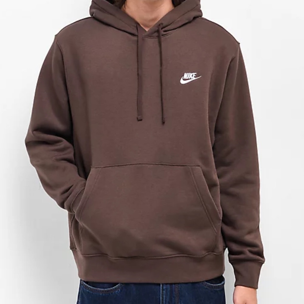 Nike club fleece hoodie brown - Picture 2 of 6